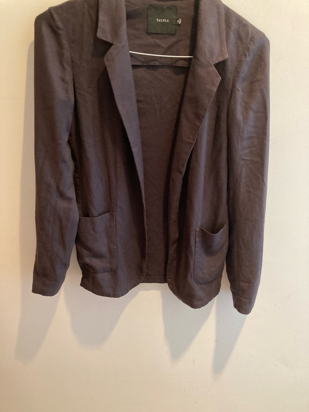 ARITZIA Talula  black -Front Casual Blazer rayon size O, please ck measurements